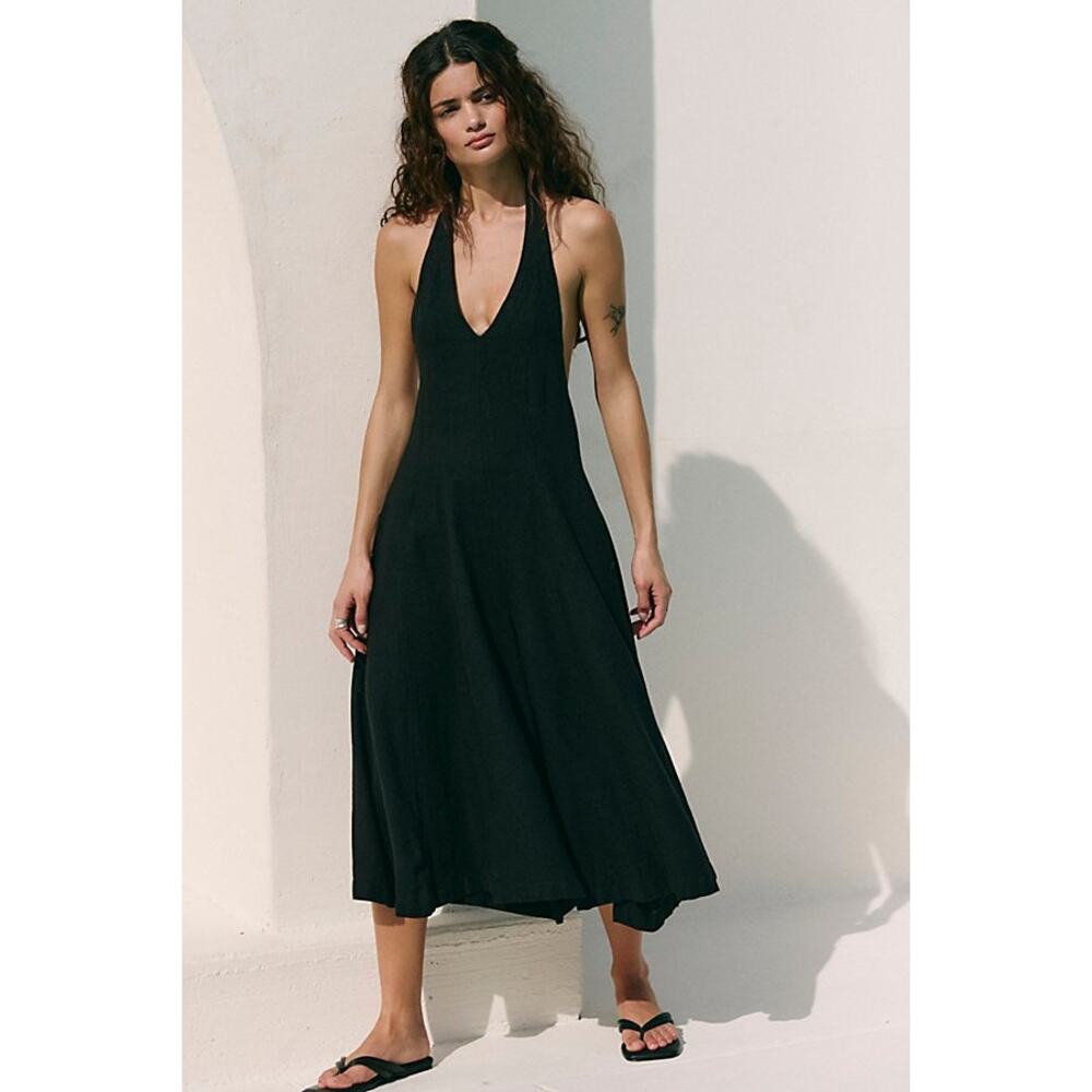 FP Free Est Reese Linen Jumpsuit Sz L New - Picture 5 of 5